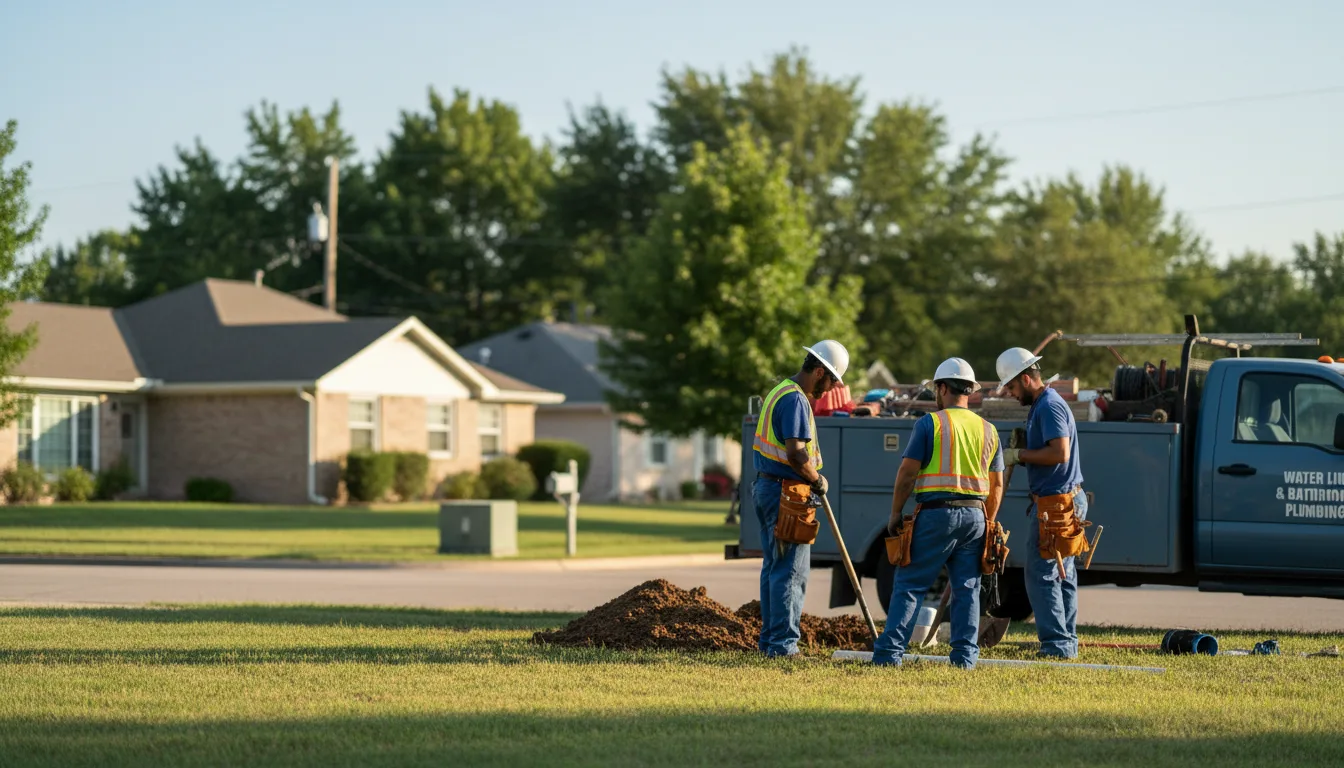 Residential water line and bathroom plumbing service in Berlin, OH